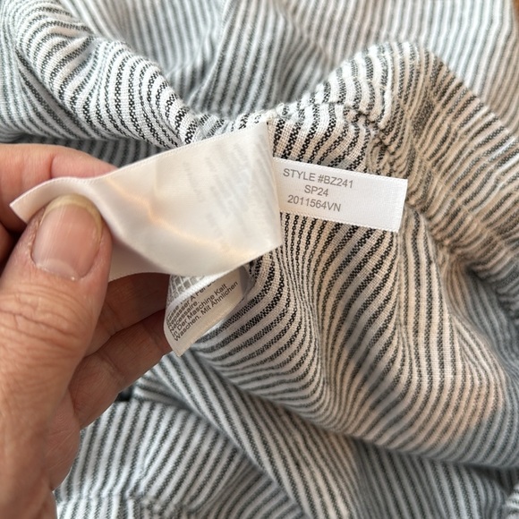 J. Crew Factory Striped Linen Blend Drawstring Shorts. Size Large. - Picture 12 of 14